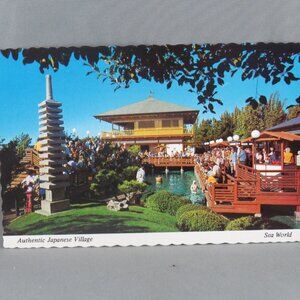 Vintage Postcard - The Japanese Village Sea World San Diego - Continental Card